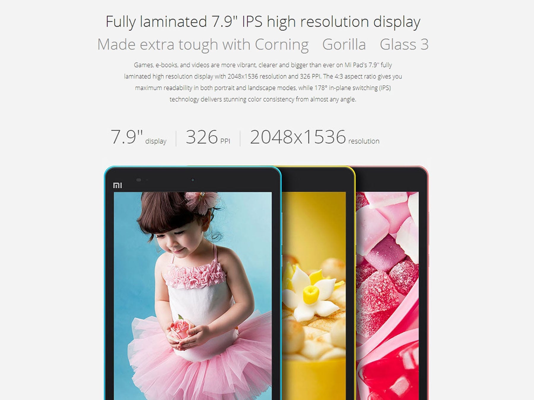 XiaoMi Mi Pad 64GB display