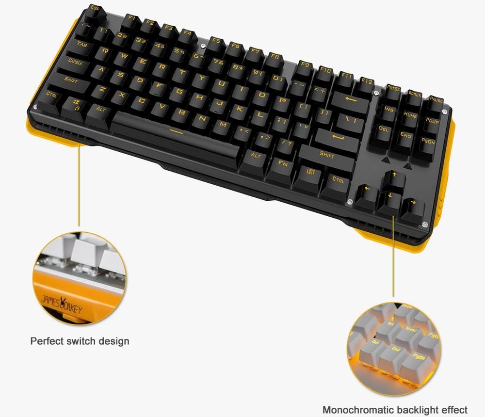 jamesdonkey 619 mechanical keyboard gaming