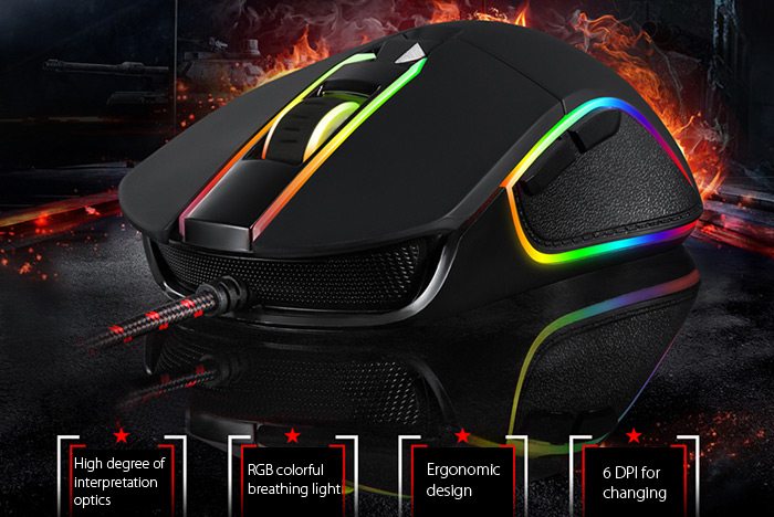 motospeed v30 wired optical usb gaming mouse