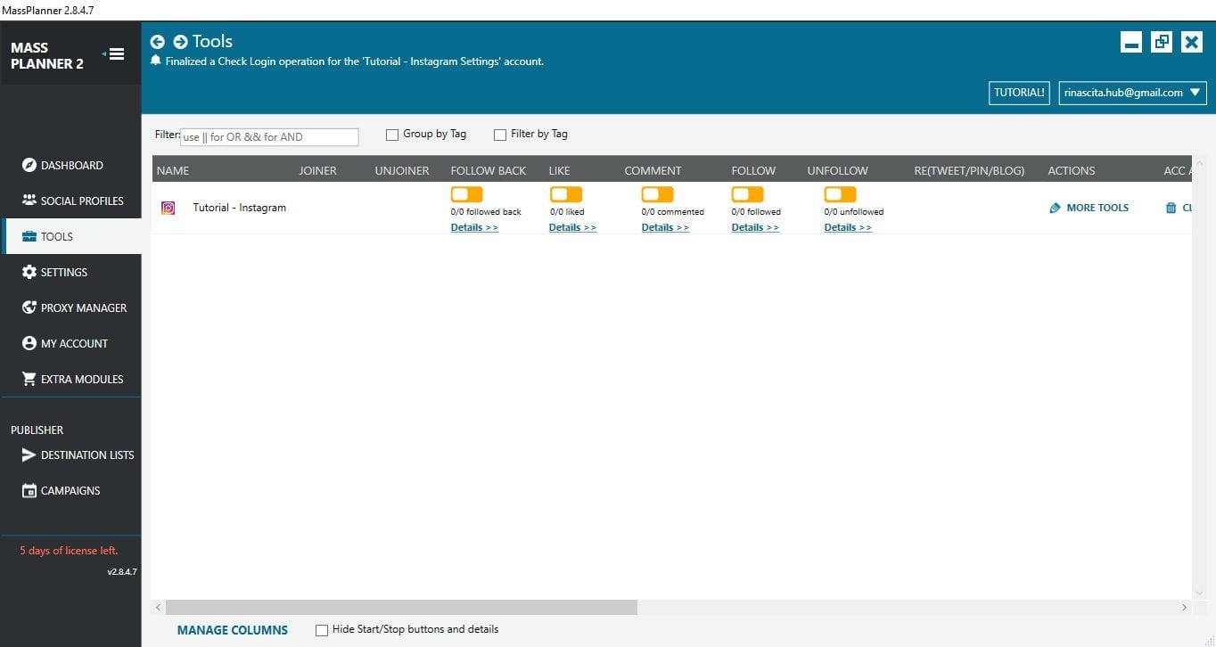 mass planner instagram settings tutorial