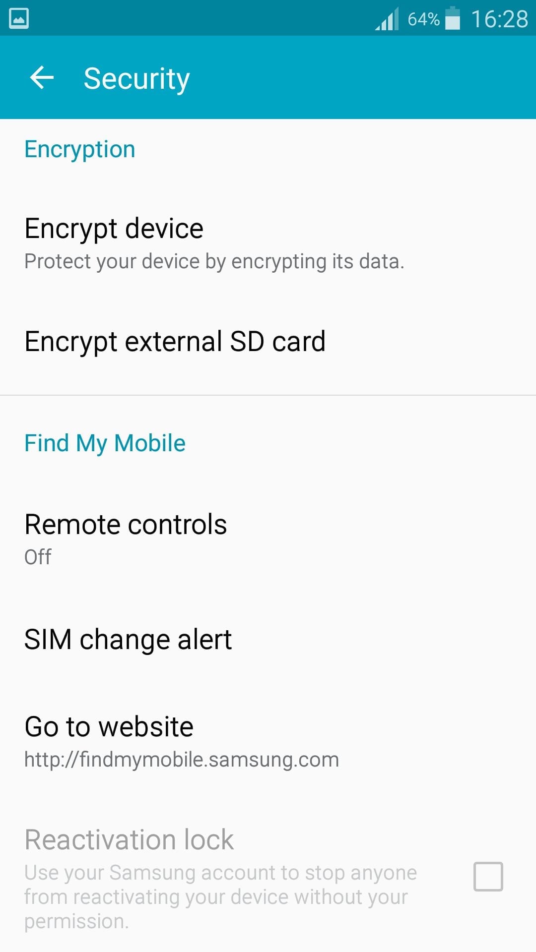 Enable FRP on Samsung Galaxy