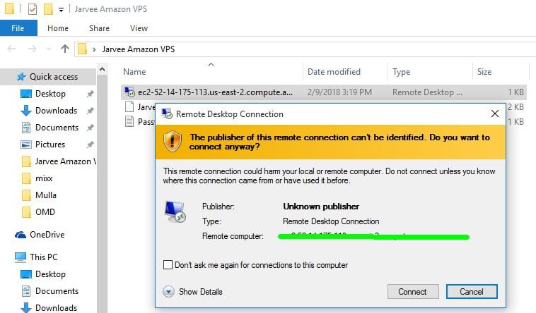 connect to vps windows