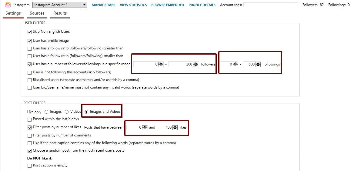 like settings subtab jarvee 2