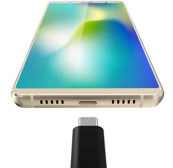 Bluboo S3 back USB type c