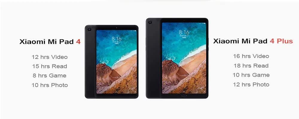 mi pad 4 vs mi pad 4 plus