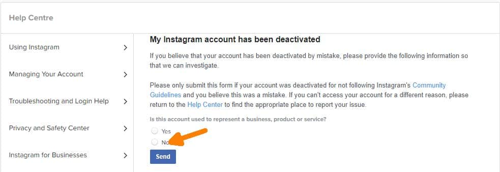 My Instagram account has been deactivated