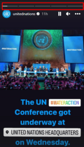 United Nation's Instagram Story