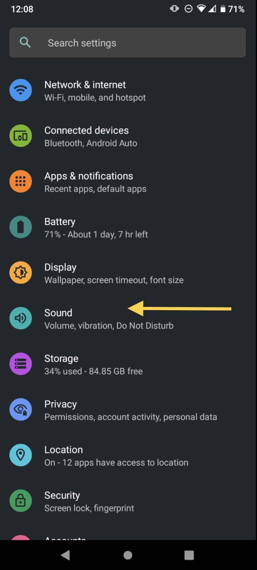 how to turn off vibration on android