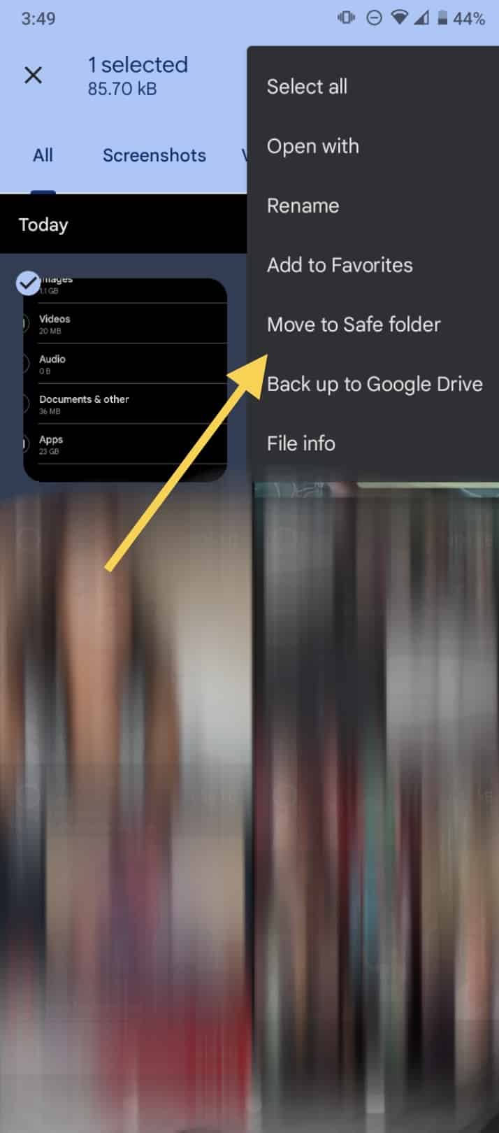 How to move pictures from one folder to another on Android