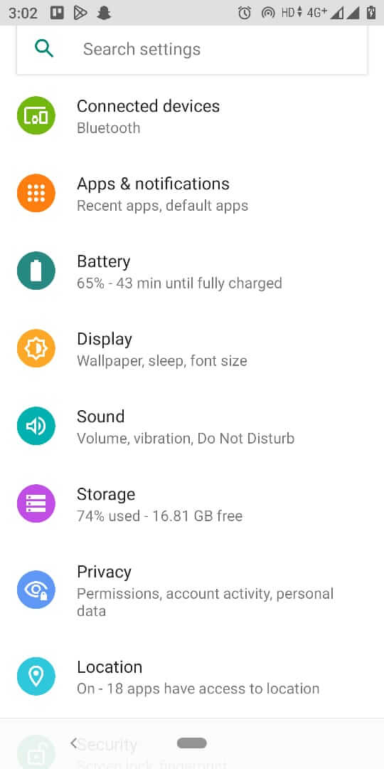 Samsung Settings